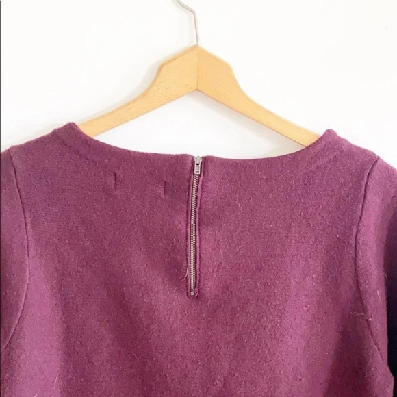 Nanette Lepore Burgundy Cuffed Sleeve long sleeve Sweater wool blend size medium - Picture 5 of 8